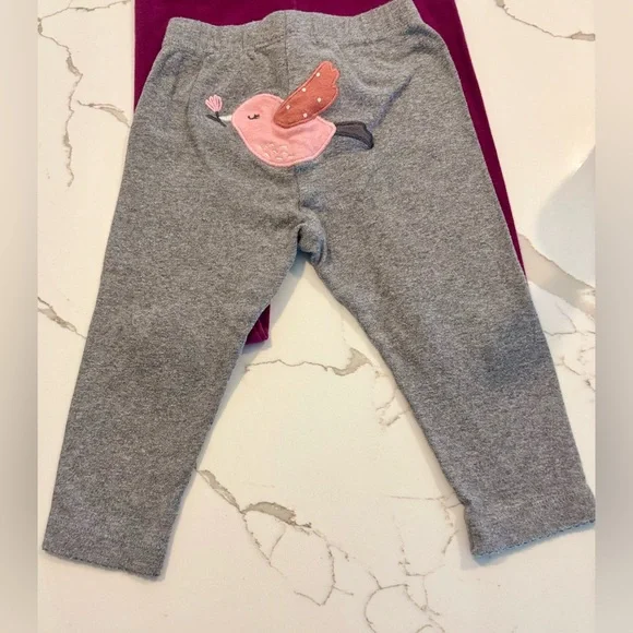 Carter's Olive and Blue Heart Leggings - Picture 8 of 12